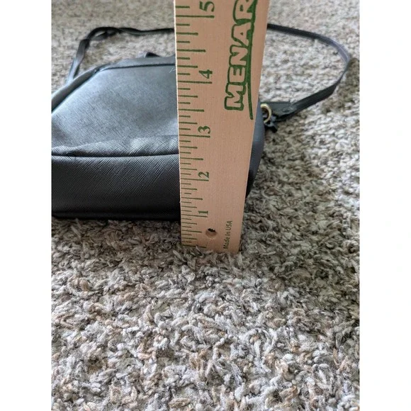 Betsey Johnson Floral Mini Backpack Crossbody Bag Black PVC Faux Leather 8" x 7" - Picture 6 of 9